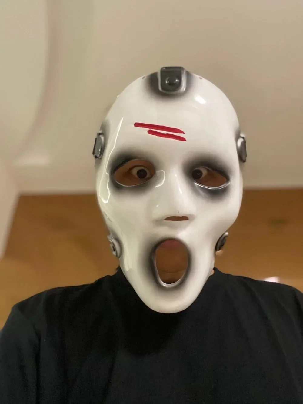 Nova máscara de grito 3d rosto cheio duro pvc grim assustador fantasma máscara facial para homens cosplay máscara carnaval festa brincadeira horror assassino máscara