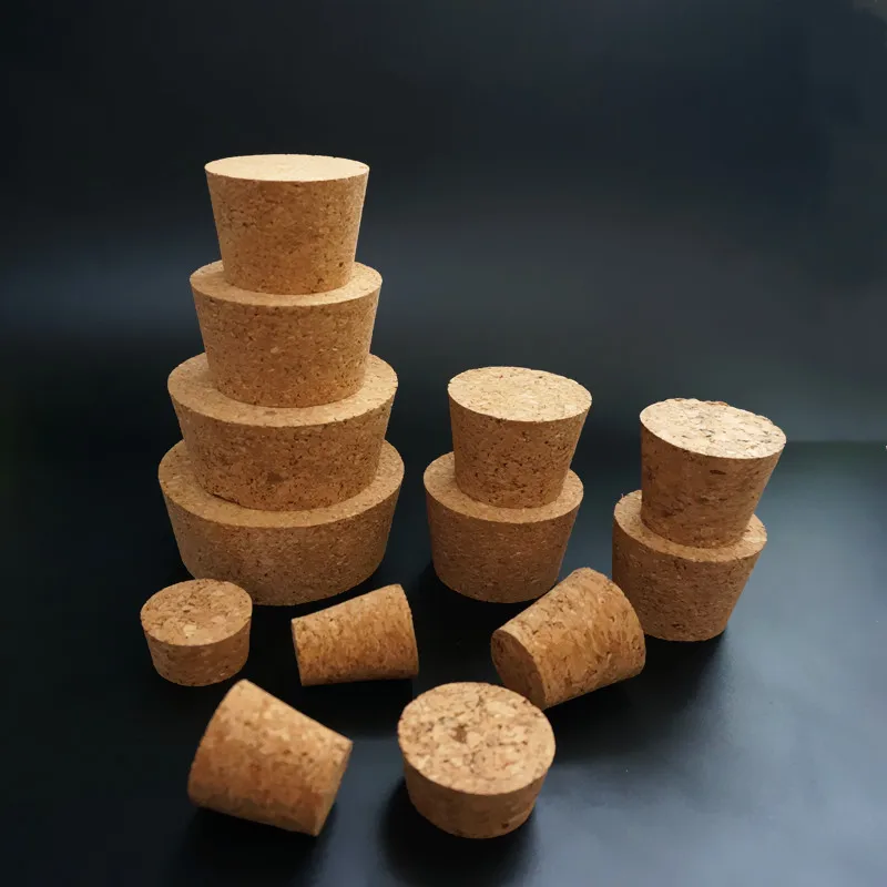 12pcs/lot Lab Big Size Top DIA 32mm To 88mm Wood Cork Cap Thermos Bottle Stopper Essential Oil Pudding Glass Bottle Lid