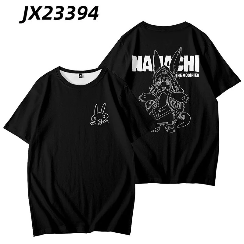 Made in Abyss Nanachi 3D Printing T-shirt Summer Fashion Round Neck Short Sleeve Popular Japanese Anime Streetwear