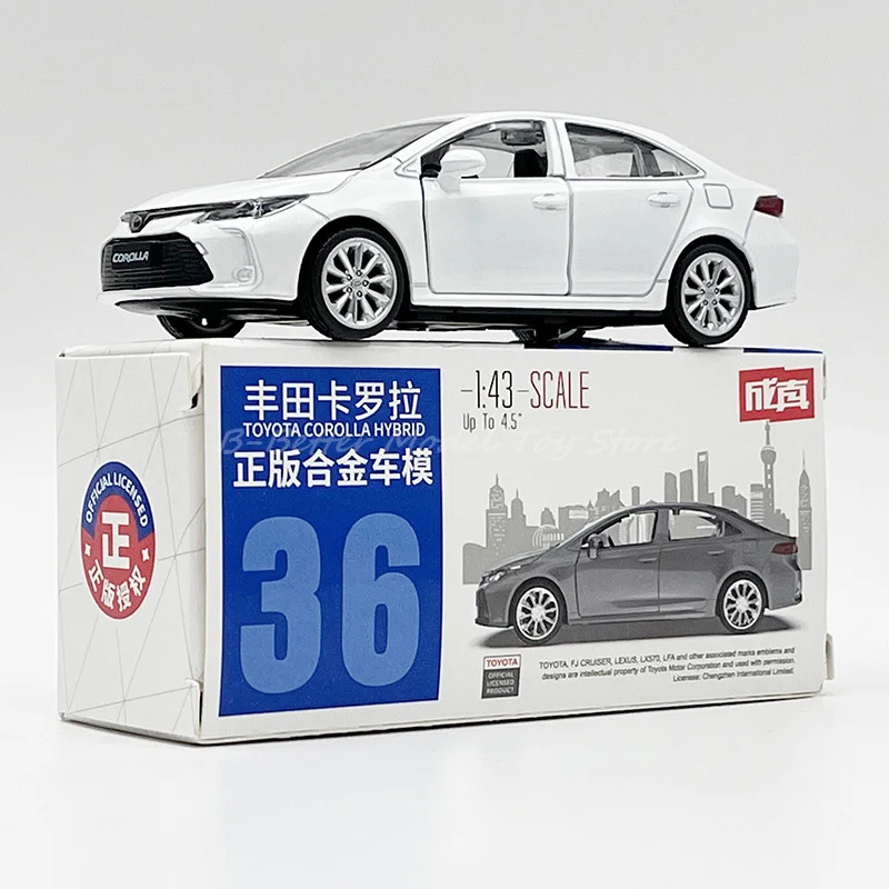 1:43 Scale Diecast Metal Model Toy Corolla Miniature Replica Pull Back Car For Children Gifts