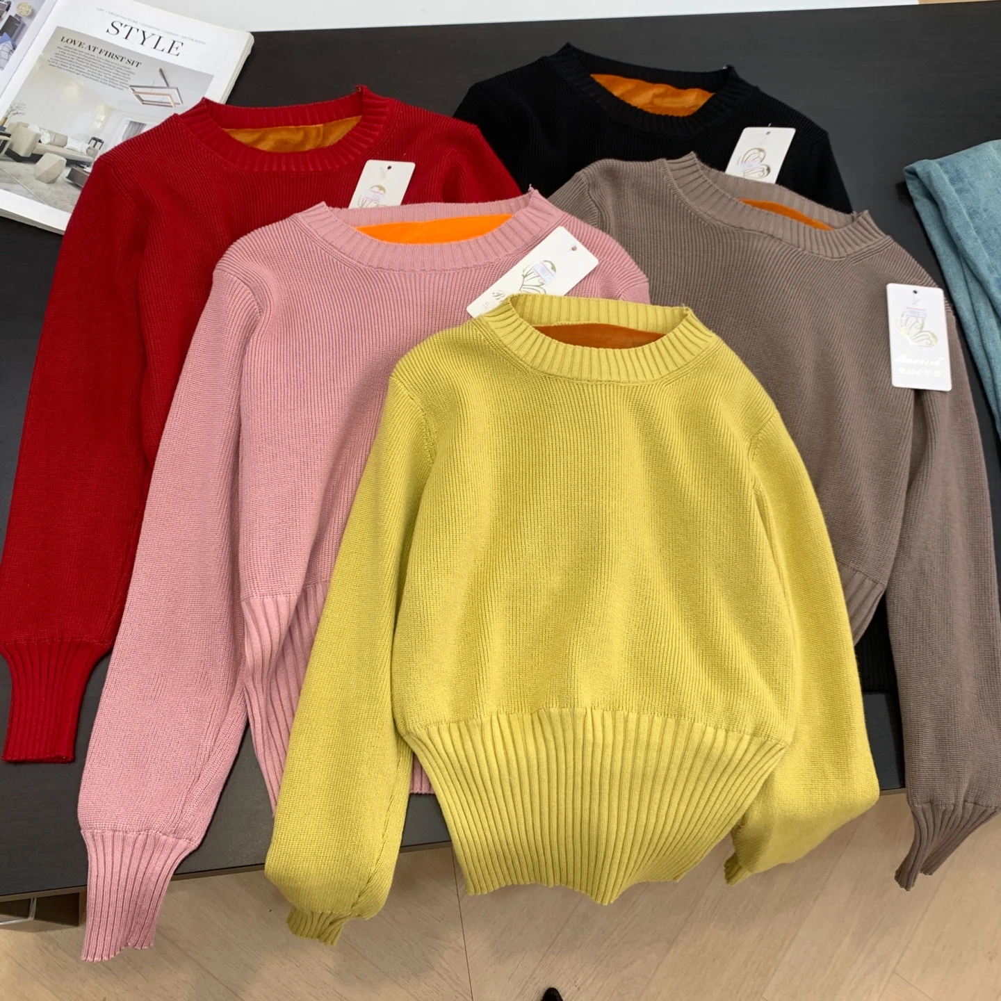 

Женский длинный свитер Fce на подкладке, облегающий крой, теплый, модный, универсальный, осенне-зимний, сладкий, K4, прямая трубка pe