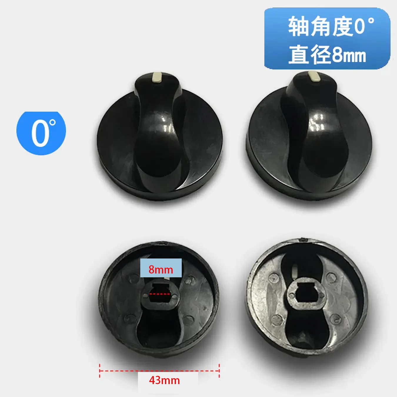 2 قطعة العالمي مكافحة صفر درجة موقد غاز مفاتيح الإشعال 8 مللي متر فتحة مقبض بلاستيكي موقد اكسسوارات لاستخدام المطبخ