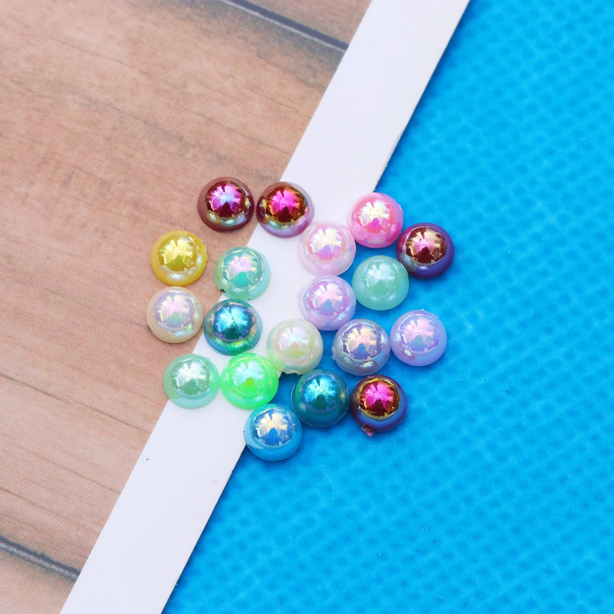 

700 pcs Imitation Resin Pearls Abs Flat Bottom Half Shaped Diy Accessories Decor For Scrapbooking Hairpins Mobile Phone
