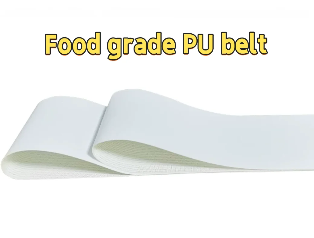 Customize-Food Grade White PU Conveyor Belt  Industry Flat Conveyor Belt