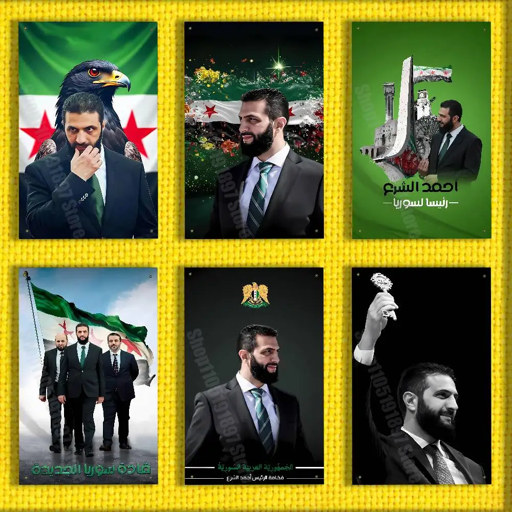Bandeira síria Ahmed al-sharaa, para 50*70cm 60*90cm 60*110cm 80*120cm 100*150cm 150*200cm, tapeçaria de banner de acampamento