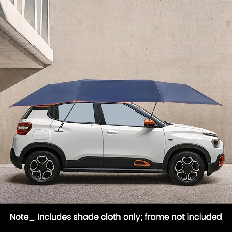 Super Sale Universal Car Cover Tent, Car Shade Canopy Removable Car Waterproof Sun-Proof Umbrella 13.78 X 6.89FT Navy Blue