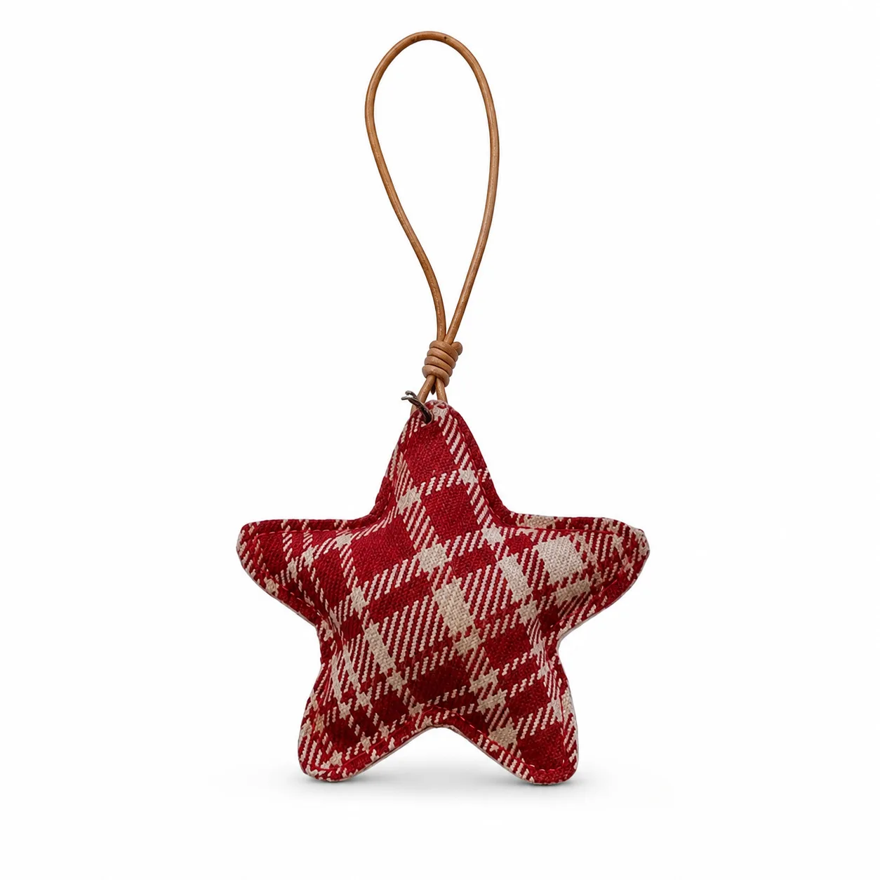 New Scottish Pattern Fabric Star DIY Three-dimensional Cotton-filled Girl Bag Pendant Keychain Car Pendant