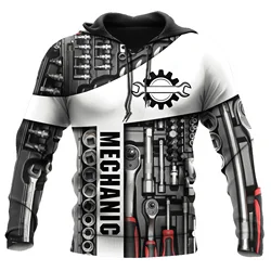 New Funny Mechanic Tools 3D Print Hoodies Men Women Hip Hop Hooded Sweatshirts Pullovers Harajuku Tracksuits Tops Male Clothing