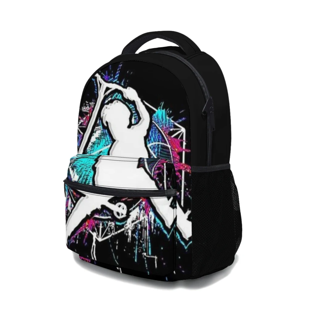 Mochila colorida para patinete acrobático, bolsa de gran capacidad, bolsa de libros de moda, multibolsillos, ajustable, 17 pulgadas