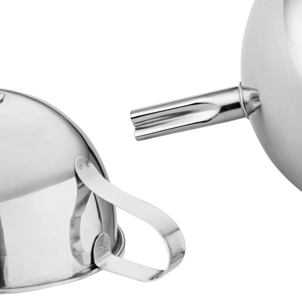 

2Pcs Stainless Steel Funnels Kitchen Oil Strainer Liquor Funnel with Ring Handle Smooth Surface Rust-Resistant