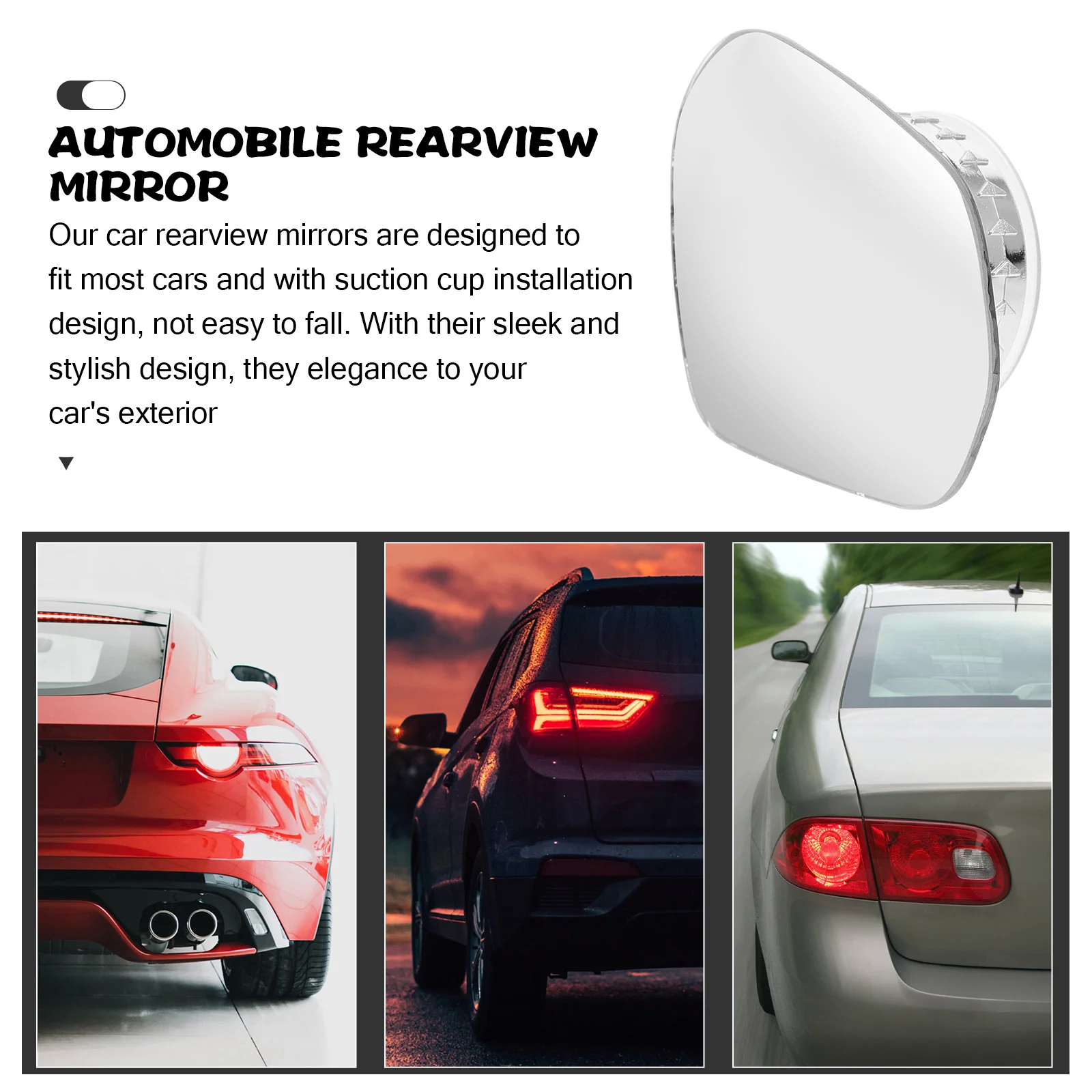 

1Pair Rearview Car Blind Spot Mirrors Suction Cup Auxiliary Wide-Angle Mirrors Vehicle Safety Accessory Car Rearview Mirror