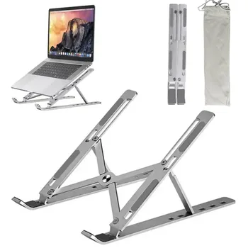 18 "Laptop standı alüminyum alaşım soğutma standı taşınabilir katlanır kaldırma ekran braketi basit ve pratik Laptop standı destek