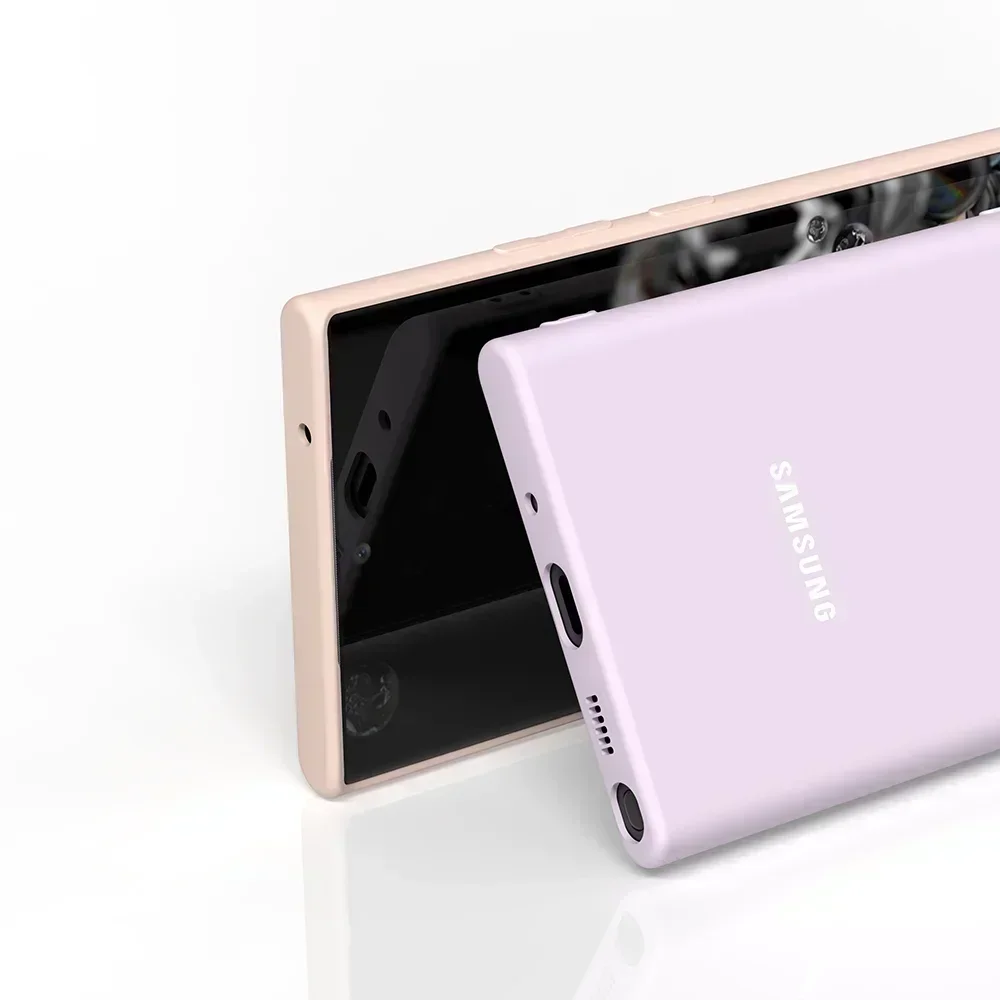 For Samsung Galaxy Note20Ultra Note20 Case Soft Silicone Silky Touch Liquid Protective Cover