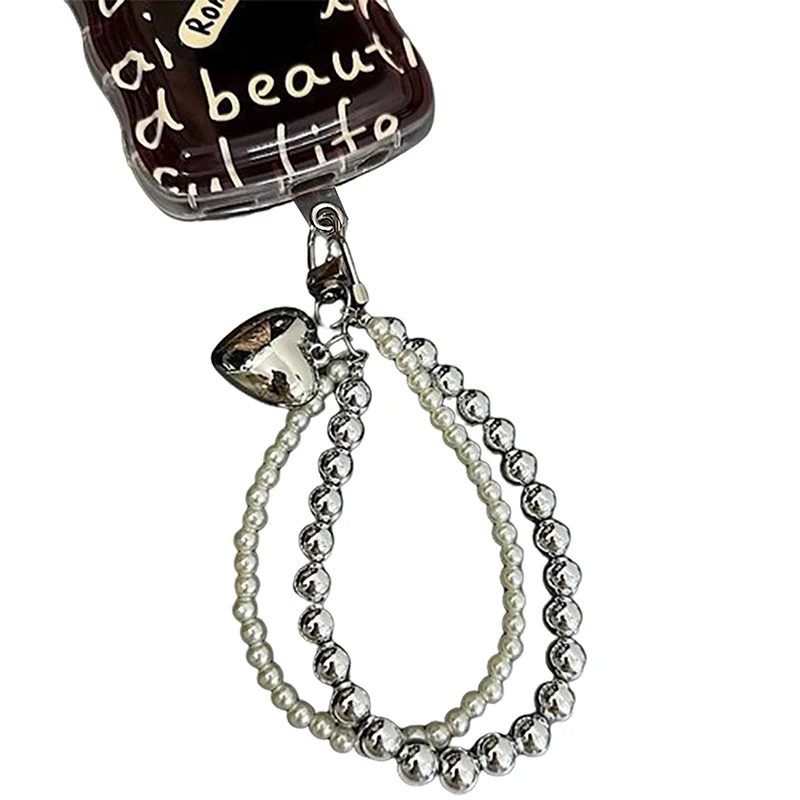 Love Bead Phone Charm With Y2K Accessories Keychain Camera Bag Pendant Hanging With IPhone Keychain