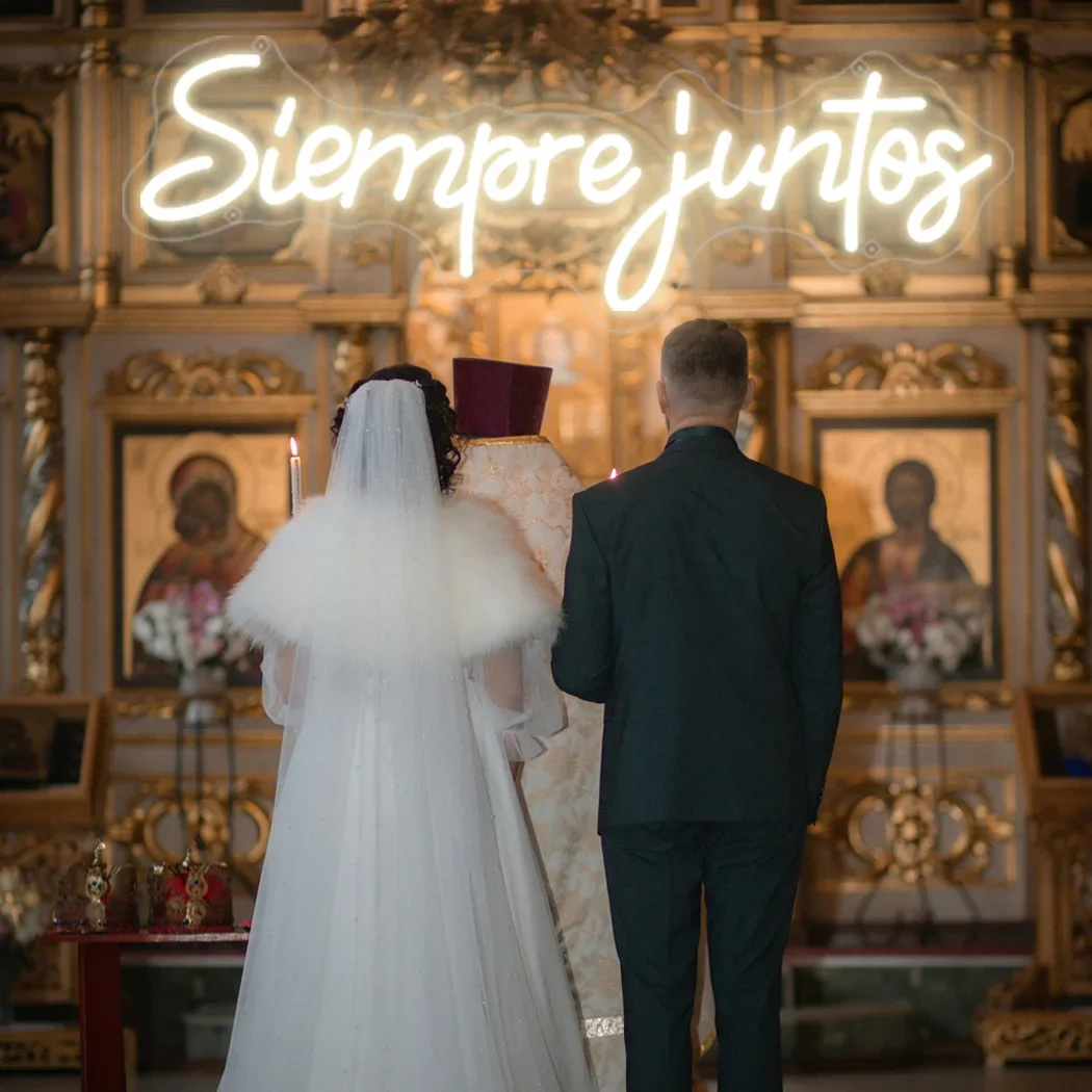 siempreuntos sinais de neon personalizados sinais de neon espanhol sempre juntos led sinais de neon para festa de noivado de casamento decoracao de parede de casa 01