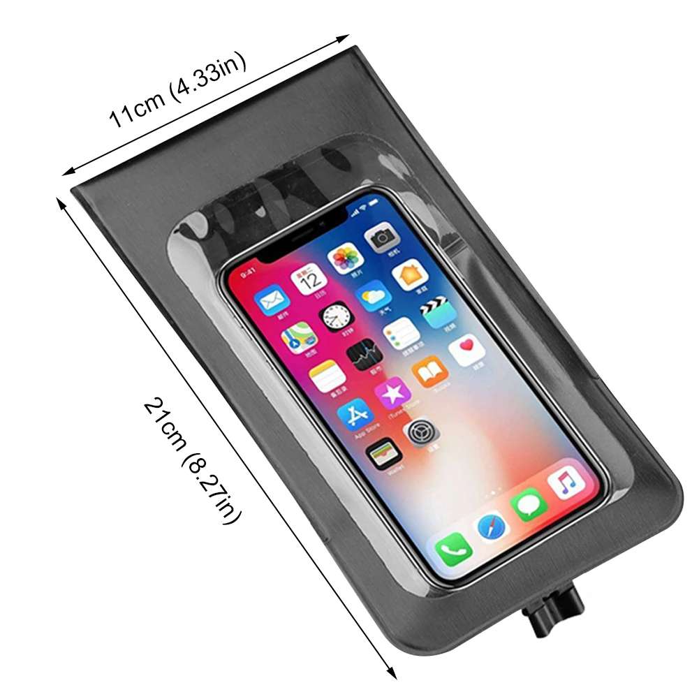Waterproof Bicycle Phone Bag Stand 360°Rotation Bicycle Handlebar Holder Bag Bicycle Phone Holder Stand for 4.7-6.5 Inch Phone