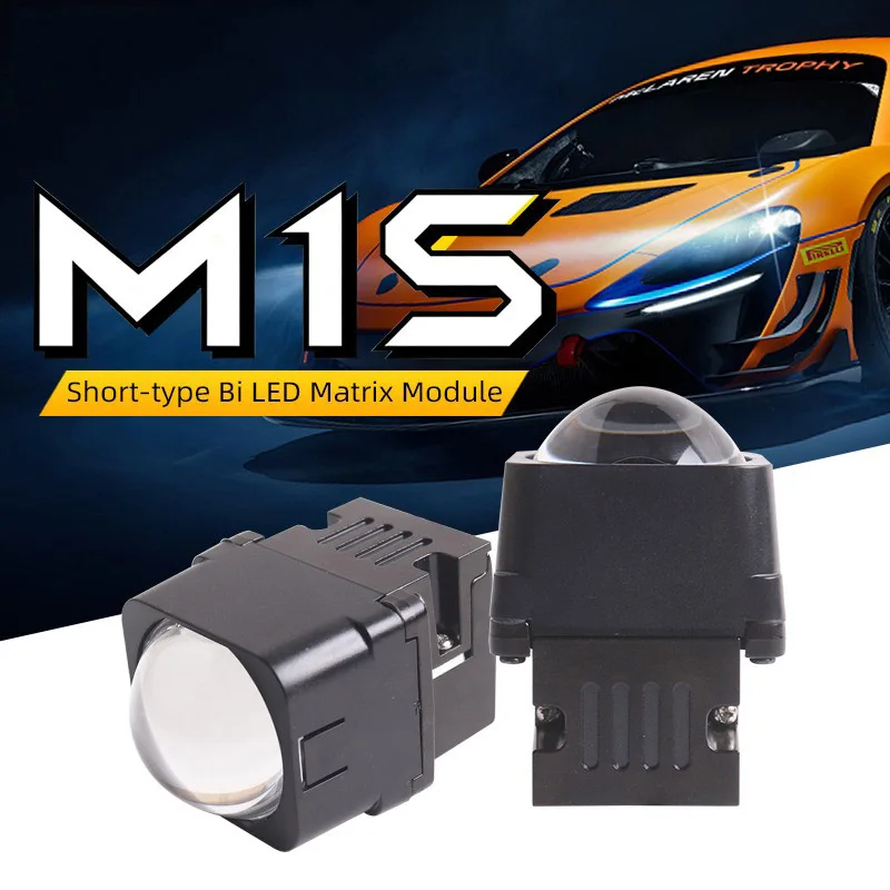1.5 Inch Matrix Bi LED Projector Lens Car Headlight Retrofit Hi Lo Beam 12V 36W 5500K for Auto Motorcycle