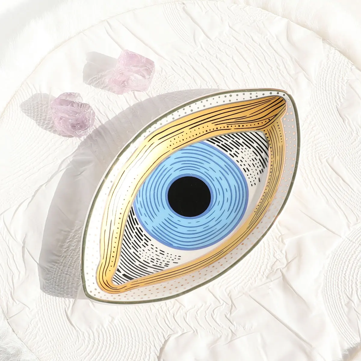 السيراميك مجوهرات طبق تخزين الصواني حلية طبق حلقة طبق عين الشر لوحة مجوهرات المنظم حاويات المنزل سطح المكتب ديكو