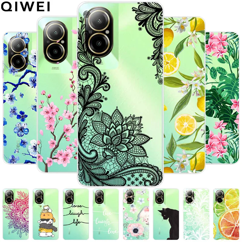 For Realme C67 4G Case 6.72\'\' Transparent Cute Soft Silicone TPU Coque for C 67 RealmeC67 4G Phone Back Cover Clear Capa Bumpers