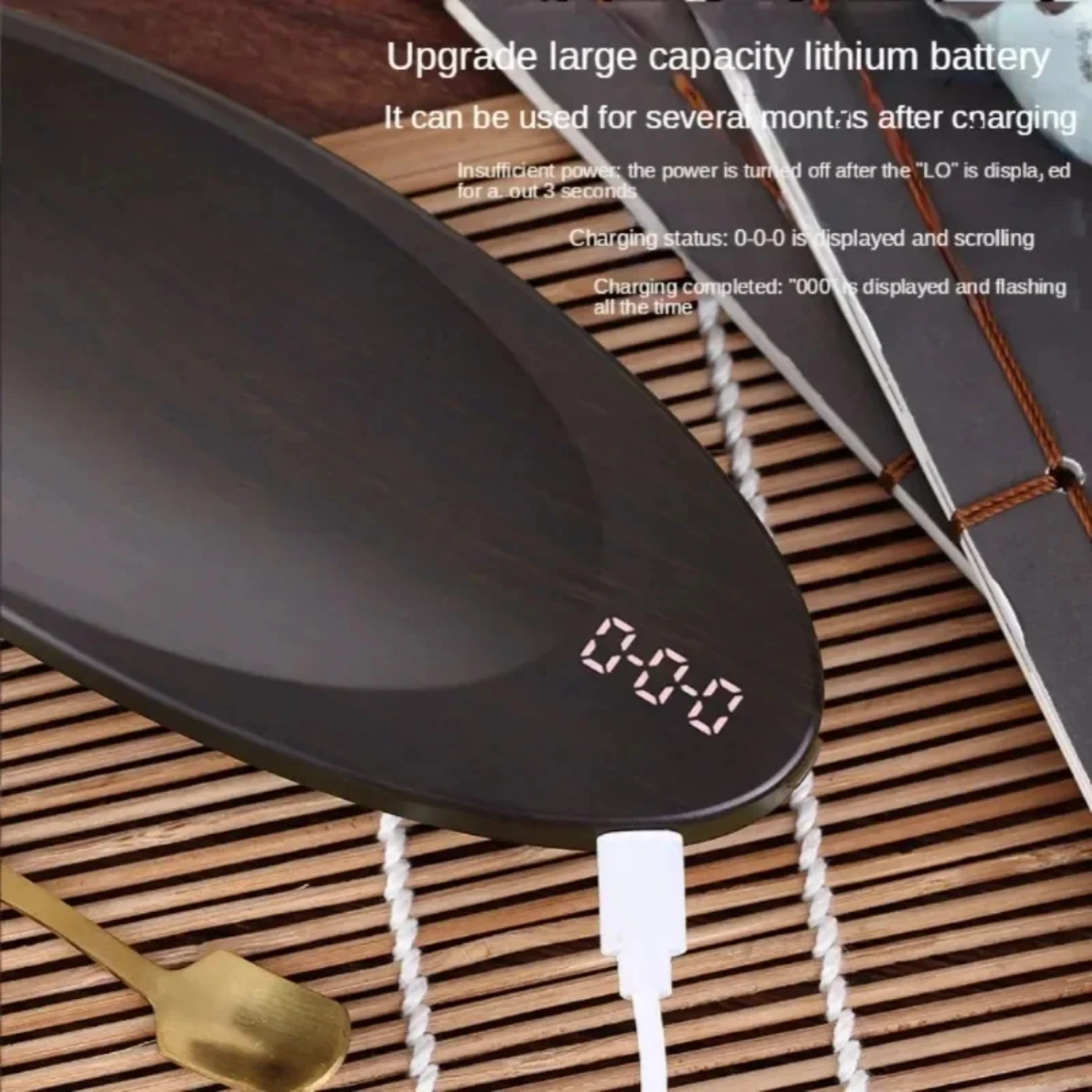 Kitchen Measuring Tools Portable Digital Scale 0.1-200g Jewelry Tea Seasoning Weighing Multifunction Rechargeable Battery Scale