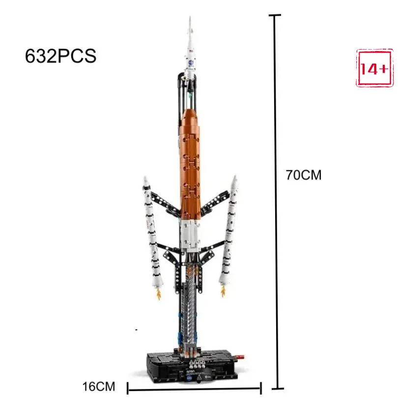 NEW Space Launch System Rocket Bricks, 632PCS STEM Building Toy for Adults Birthday Party Gifts Compatible With Legoed view 5