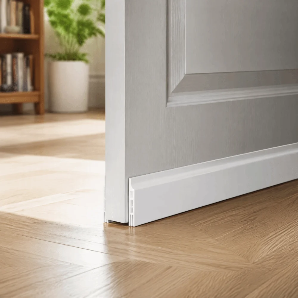 Silicone Door Bottom Sealing Strip Soundproof Insect Prevention Door Draft Stopper Self-adhesive 100cm Draught Excluder Dorm