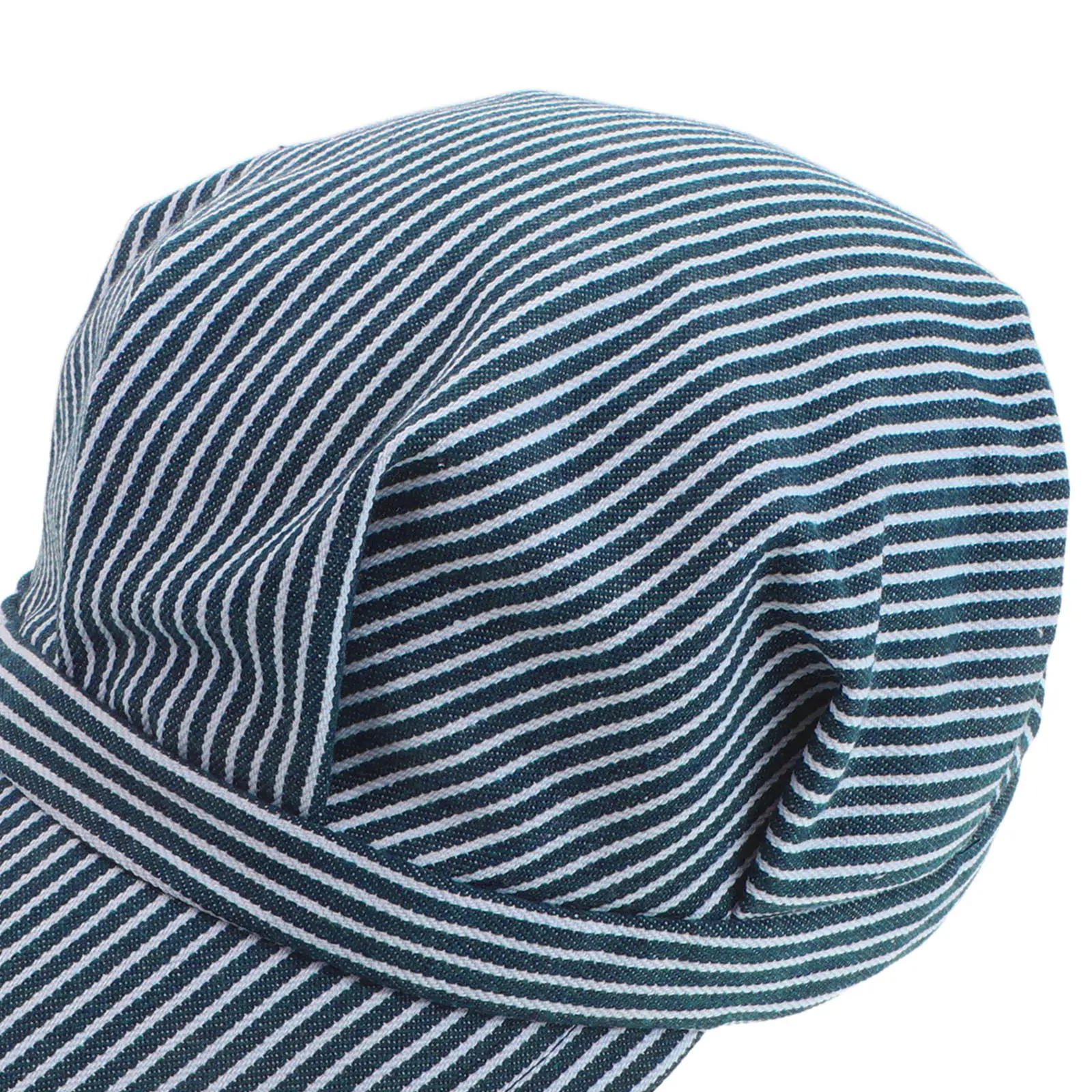 Gorra de conductor a rayas para adulto, ajustable, octogonal, para trabajador ferroviario, con ala estructurada resistente y forro transpirable, para disfraz de tren