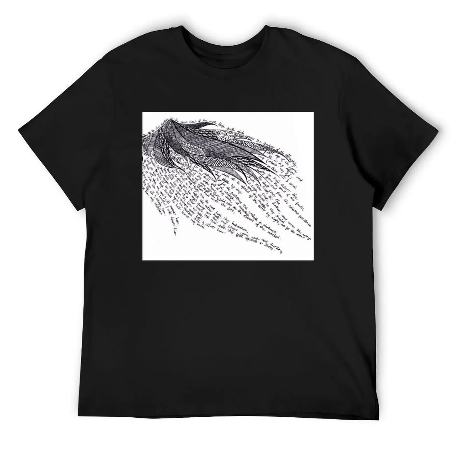 

Psalm 91 T-Shirt luxury clothing labubu sweat mens t shirts top quality