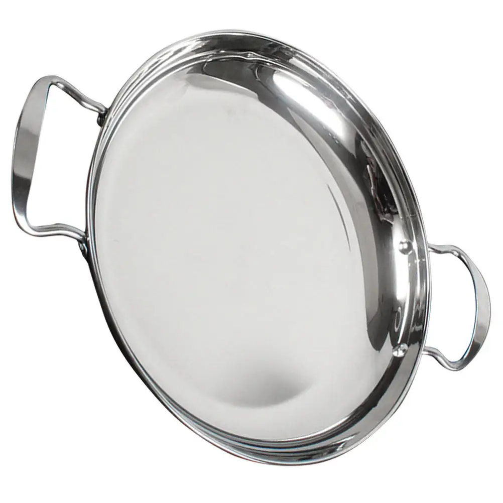 

Stainless Steel Korean Korean Noodle Pot Double Handle Pan Seafood Cooking Pot Household Kitchenware Multipurpose Pan