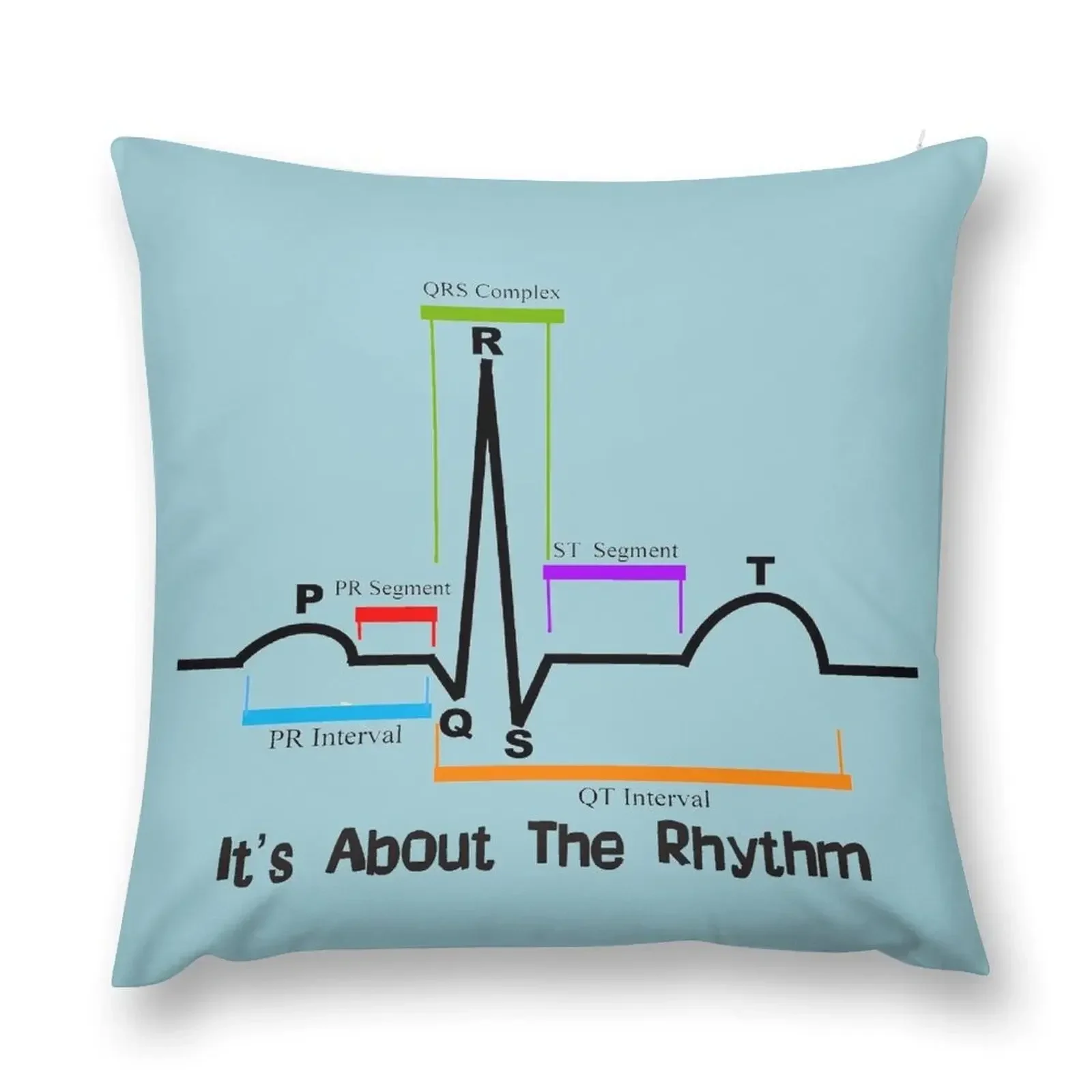 Cardiac ST Segment Rhythm Throw Pillow sleeping pillows Pillowcases Bed Cushions Sofa Cover Pillows Aesthetic pillow