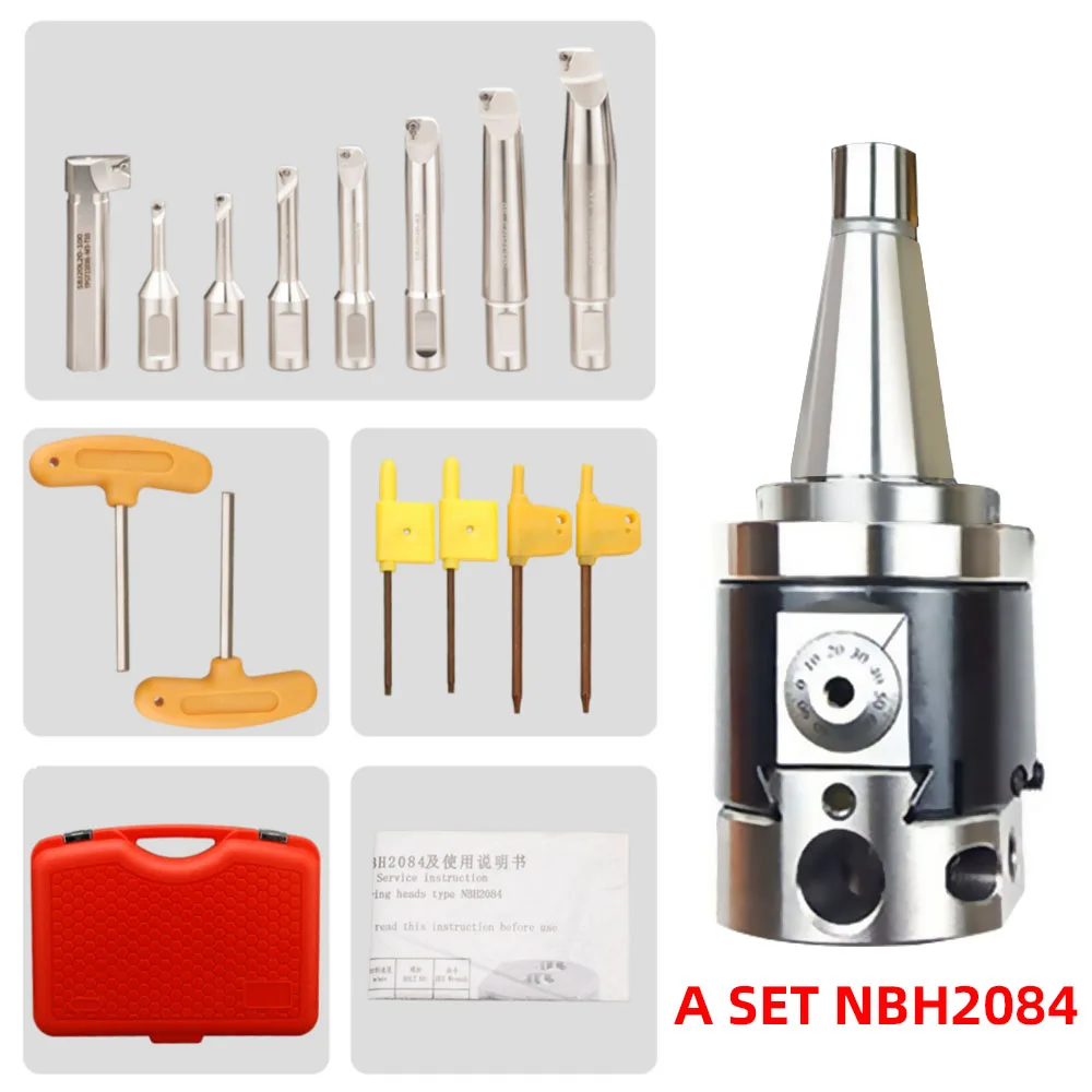 NT30 NT40 NBH2084 boring-tool-suit fine boring head tool Holder + 8pcs 20mm Boring Bar Boring rang 8-280mm NT Boring Tool Set