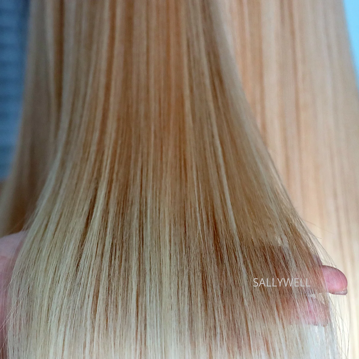 Ombre Blonde Lace Front Wig Long Straight Wig Brown to Dirty Blonde 3T Color Synthetic Heat Resistant Wig Pre Pucked