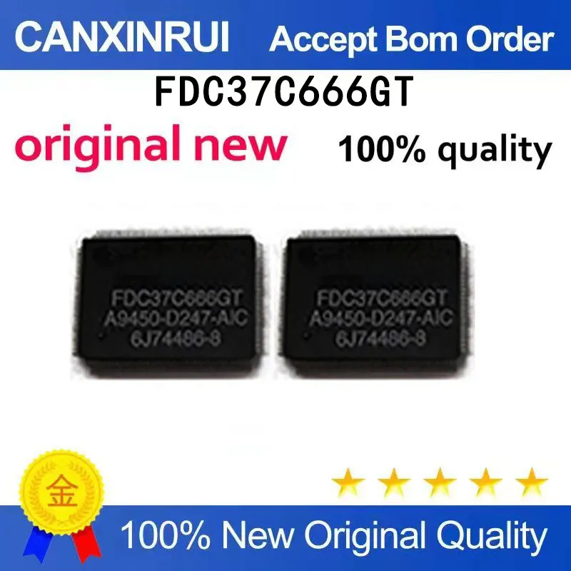(5pcs-100pcs）Brand new original FDC37C666GT QFP100 packaged integrated circuit spot chip IC