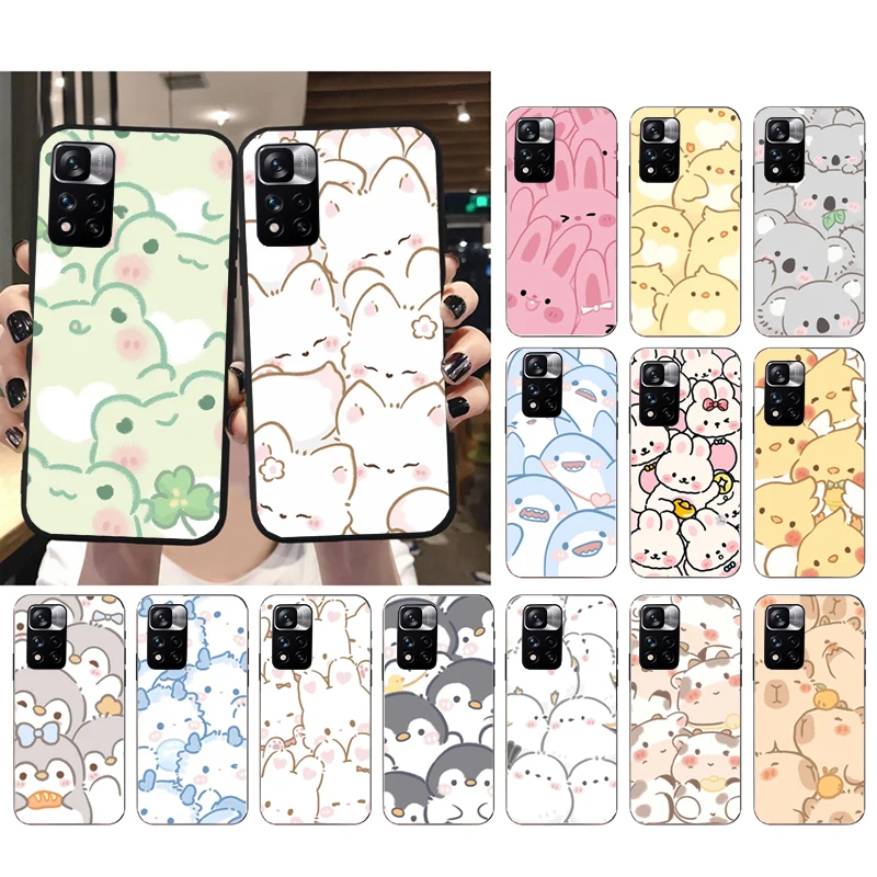 

Cute Animal Frog Rabbit Shark Penguin Phone Case For Xiaomi Redmi note 13 12 Pro 11S 11 10 Pro 10S 12S Redmi 13 14C 10 13C