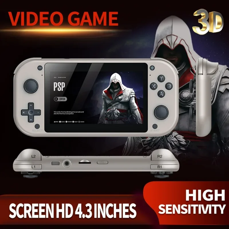 New M17 handheld game console, TV game console 3D home arcade 4K high definition PSPPS1 handheld