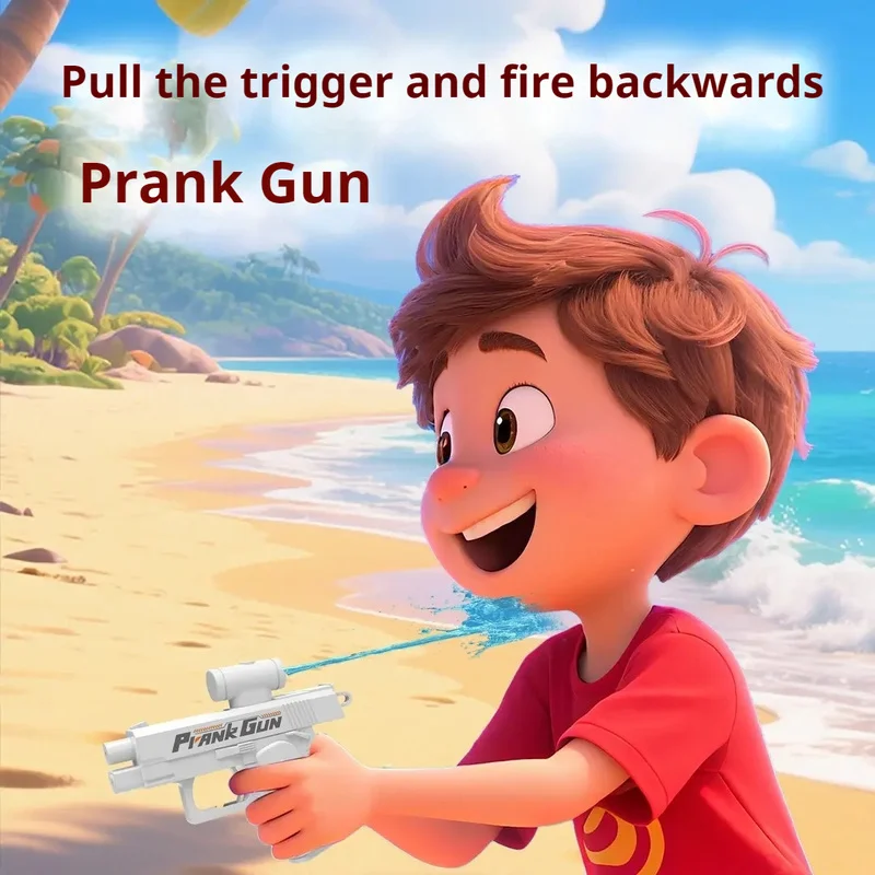جديد الصيف الإبداعية مزدوجة الوجهين عكس بندقية رذاذ الماء لعبة مسدس لعب المياه الصغيرة للأطفال خدعة تكتيكات الجدة والهفوة اللعب #2
