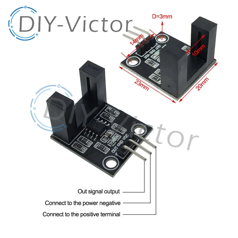 Módulo De Medição De Velocidade Óptica, Optoacoplador IR Tipo Slot, Módulo De Contador 51 AVR PIC 3.3V-5V, Kit DIY