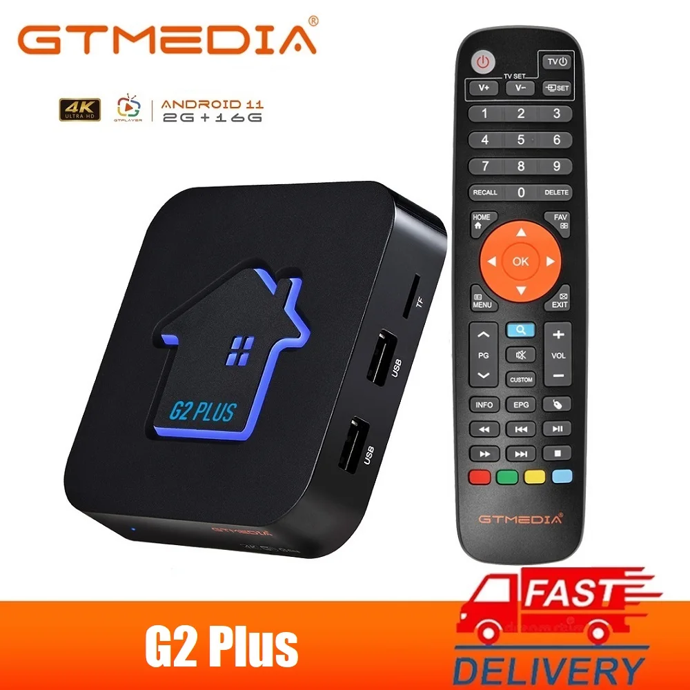 

New GTMEDIA G2 PLUSTV BOX Android 11 2.4G WIFI 4K UHD Amlogic 905W2 Quad Core 2GB 16GB Media Player For Netflix Youtube Set Top