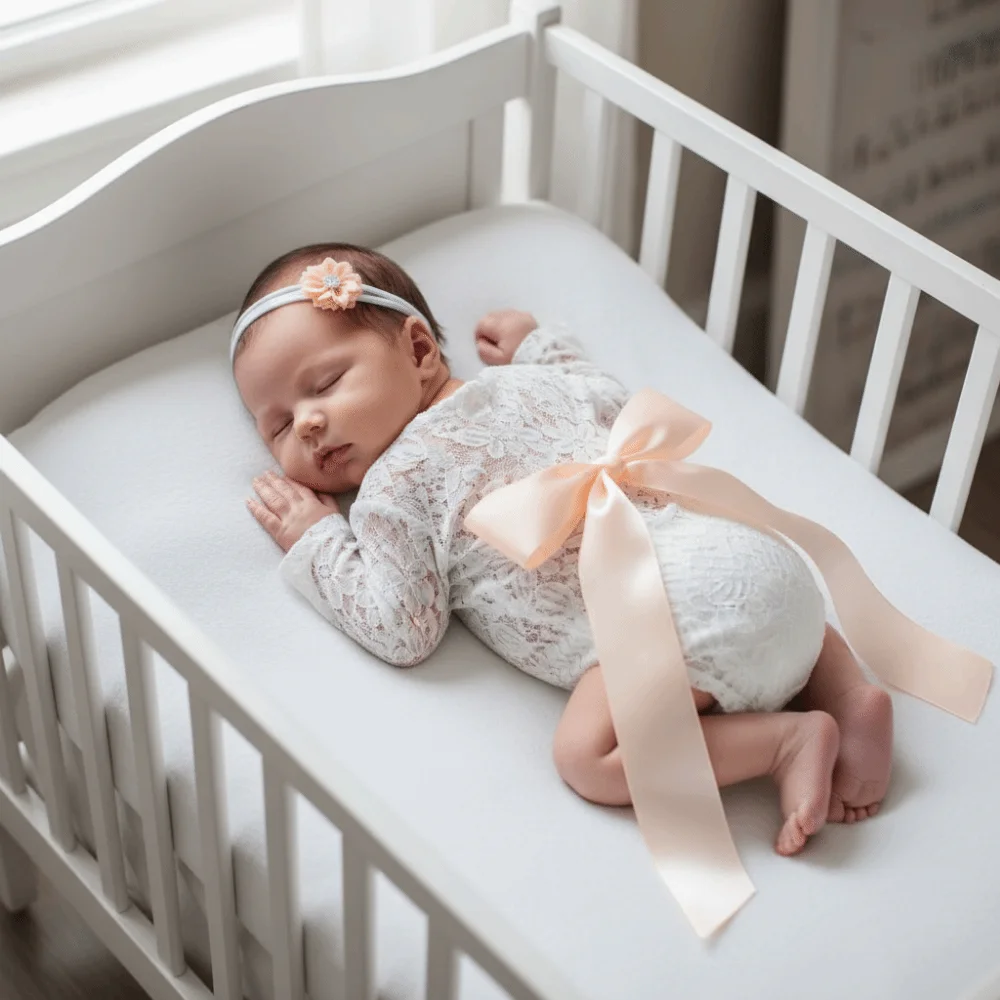 

2Pcs/Set Creative Infants Photo Clothing Hollow Back Floral Newborn Photography Props Solid Color Bow Tie Design