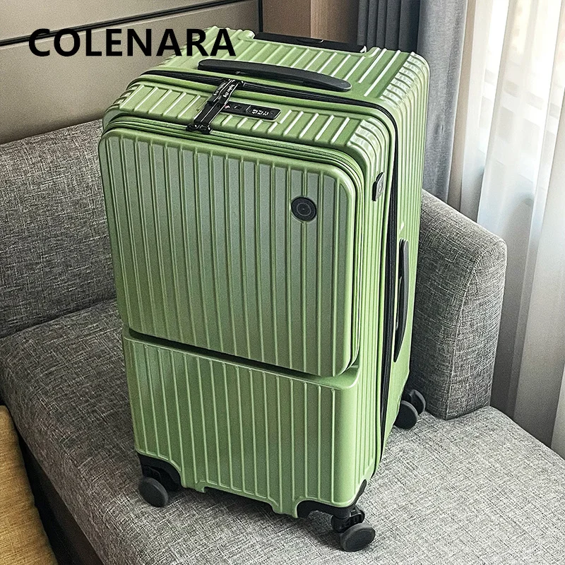 COLENARA-maleta PC de gran capacidad, maleta con marco de aluminio, maleta con contraseña de 24 ", equipaje de 20", 28 pulgadas