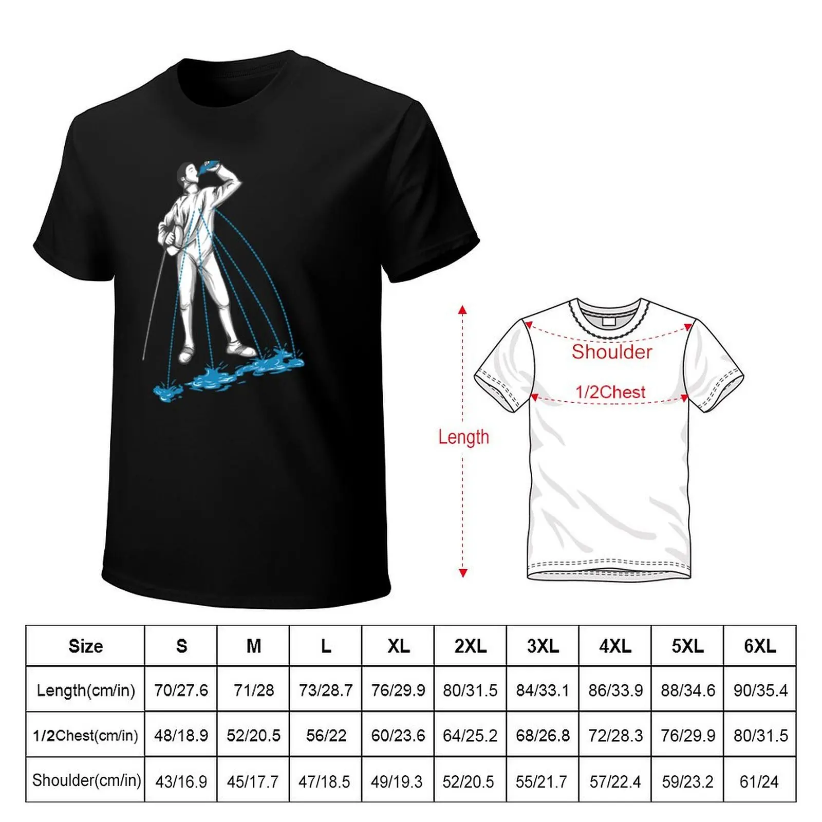 Fencing Post Workout Humor T-Shirt Big and Tall Casual T-Shirt