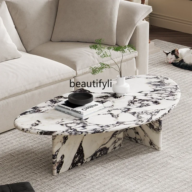 

Marble special-shaped coffee table living room household small apartment French creative simplicity