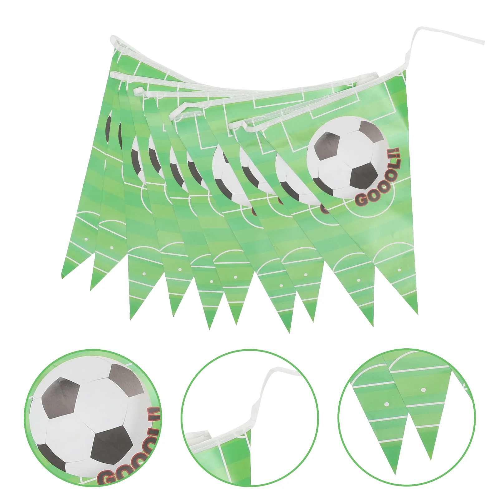 

100PCS Soccer Birthday Party Bunting Banner Decorations Soccer Garland Theme Banner Party Supplies Festive Decor