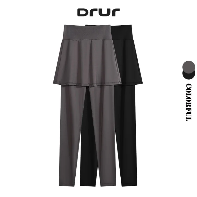 

Юбки DRUR, брюки, одежда для гольфа, женские бесшовные леггинсы для йоги с высокой талией, спортивная одежда, женские колготки для фитнеса и тренировок 2 в 1, с карманом