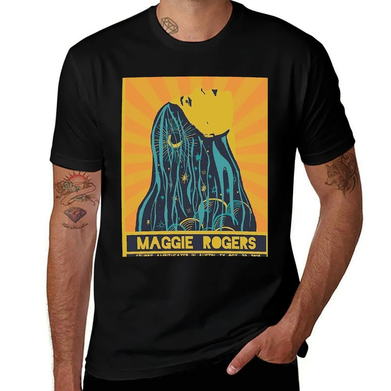 Maggie Rogers Concert Austin T-Shirt man t shirts cotton T-Shirt
