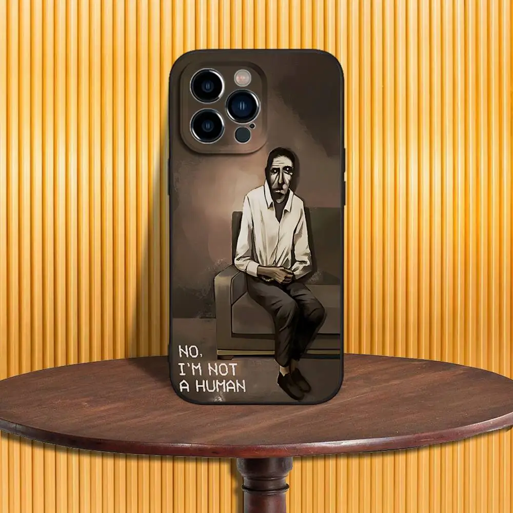 دخيل لا أنا لست حافظة هاتف بشري لهاتف آيفون 17,16,15,14,13,12,11,Pro,Max,Plus,X,XS,SE4,E,Mini,Soft Black Case