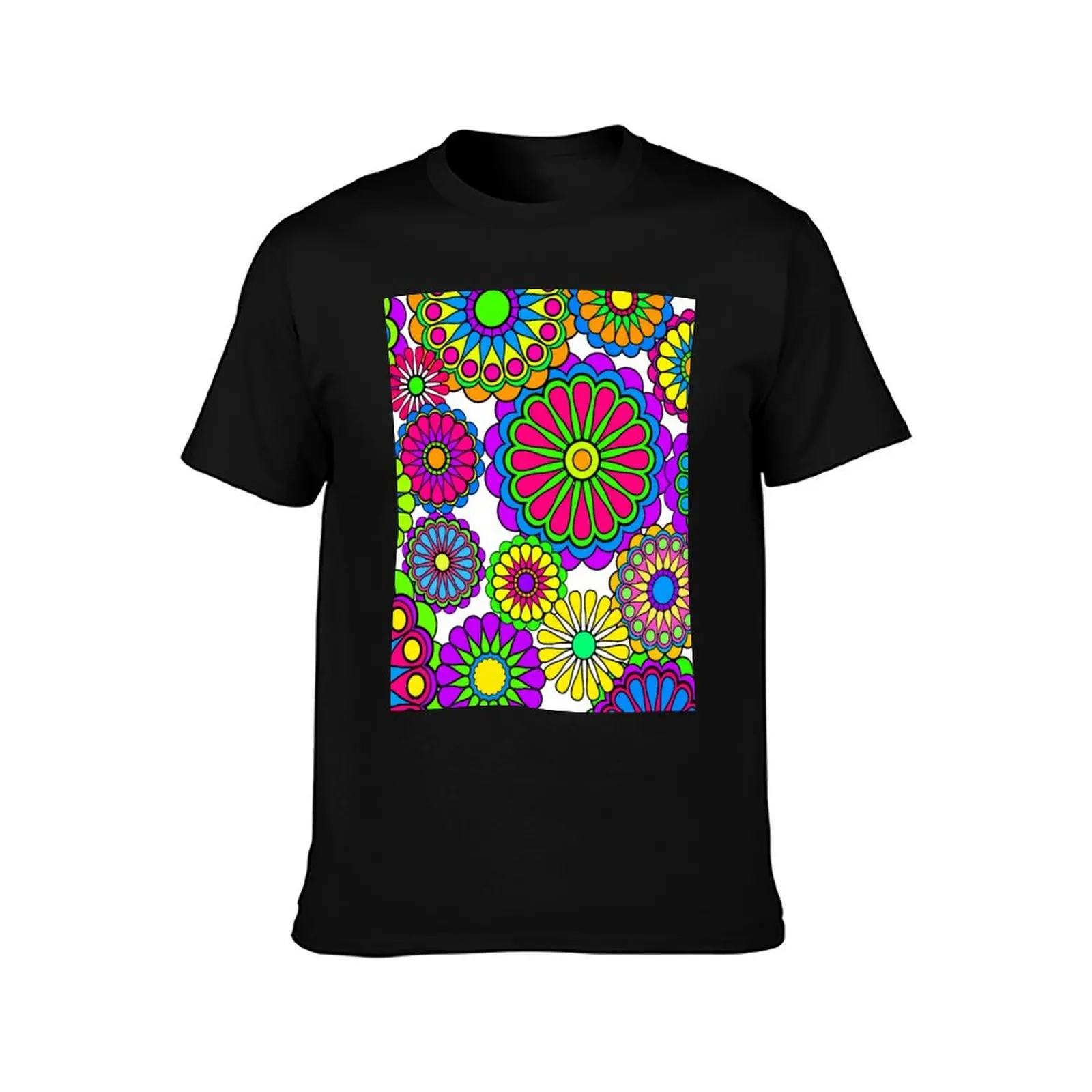 Happy Hippy Flowers T-Shirt custom t shirt cheap stuff designer shirts mens cotton t shirts