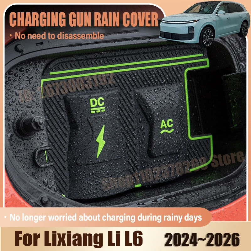 

For Lixiang Li L6 Accessories 2024 2025 2026 Car Charging Rain Covers EV Charging Gun Dustproof Waterproof Protection Case Parts