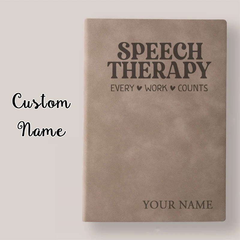 

Speech Therapy Notebook Journal Lined Soft Cover Leather Notebook Speech Language Pathologist Gifts Speech Therapy Gift SLP Gift