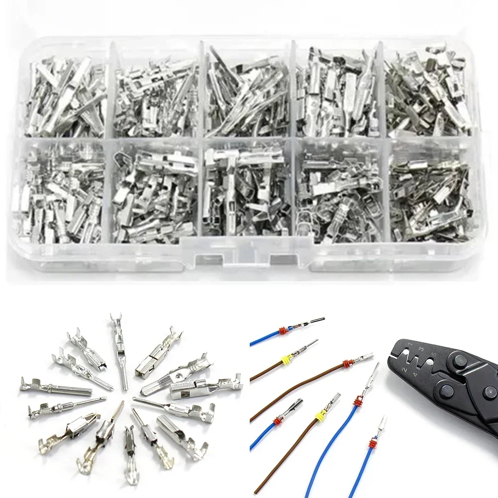 

290Pcs Tinned Copper Car Electrical-Wire Terminal Pins Kit 1/1.5/1.8/2.2/2.8mm Connector Parts Accessories